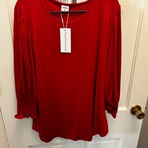 Red Women's Top by Dressbarn